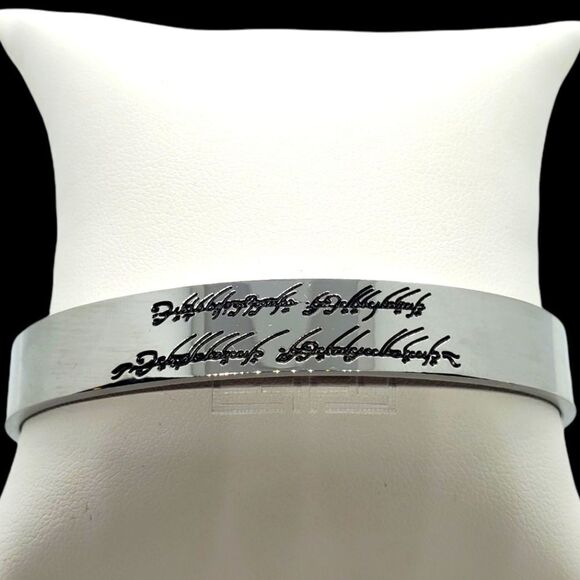 Lord of the Rings Jewelry - NIB Lord of The Rings Silver & Black Cuff Bracelet